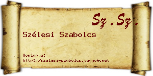 Szélesi Szabolcs névjegykártya