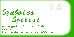 szabolcs szelesi business card